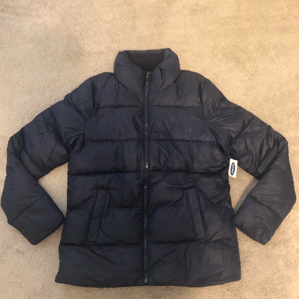 New Old Navy Blue Puffer Jacket Coat sz Small S